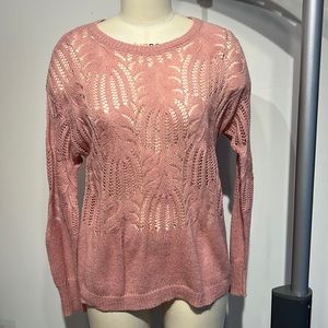 BRAND NEW pink/mauve see-through sweater